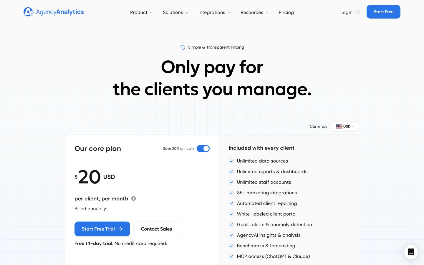 Agencyanalytics public page at a desktop viewport