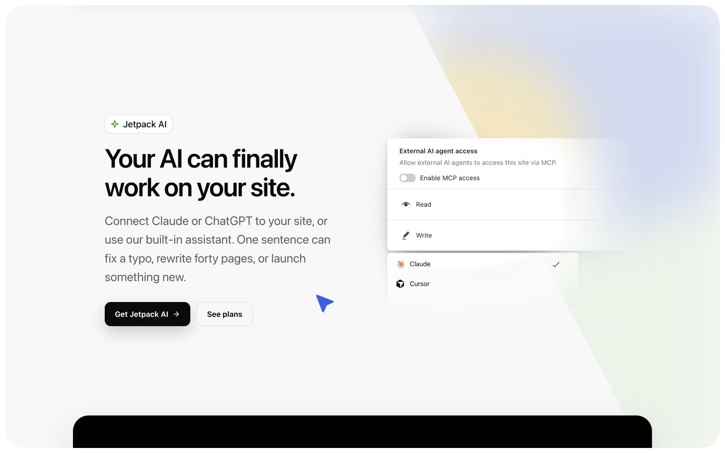 Jetpack Ai public page captured at a desktop viewport