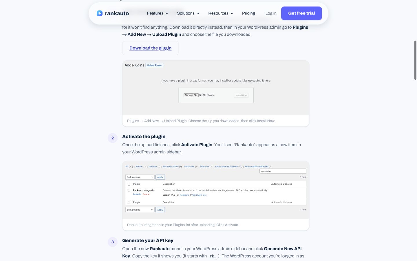Rankauto Wp public page captured at a desktop viewport