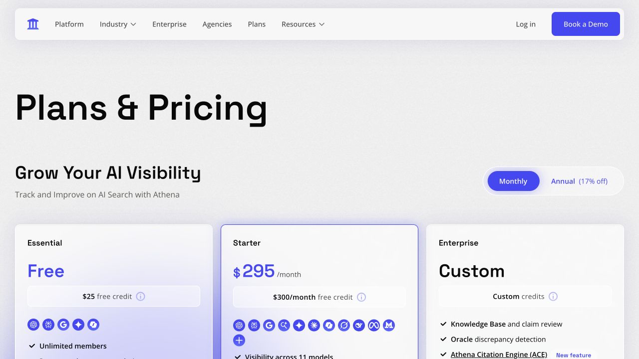 Athena public source page at a desktop viewport