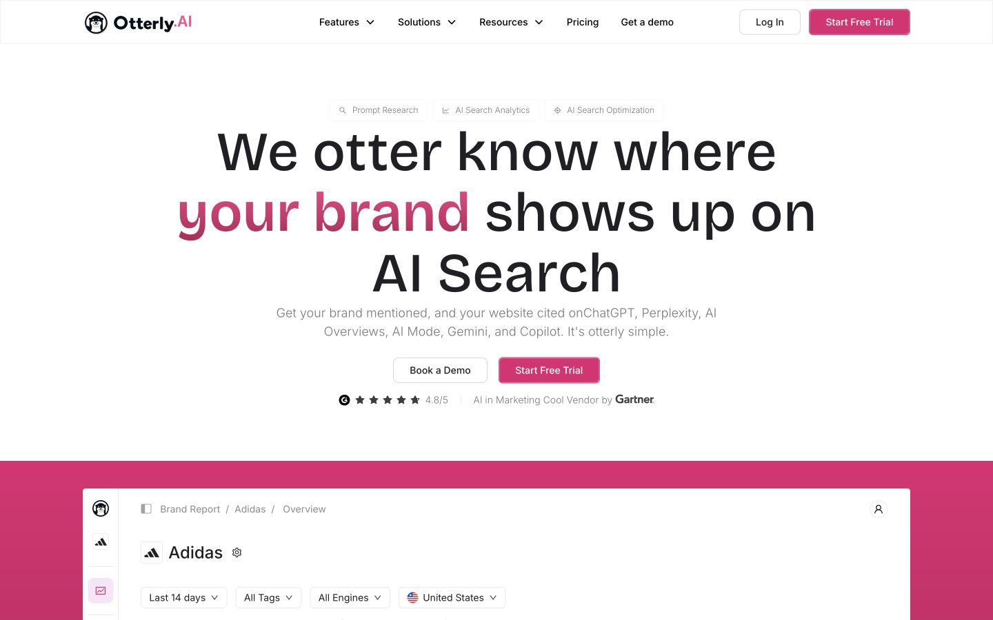 Otterly public page at a desktop viewport