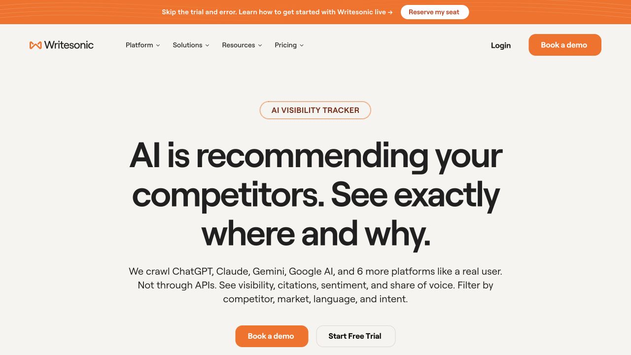 Writesonic public source page at a desktop viewport