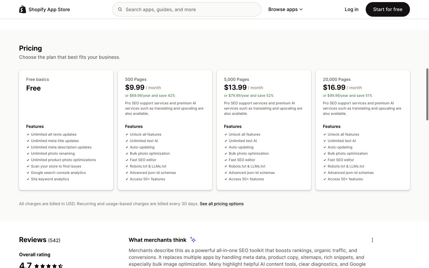 Shop King public page shown at a desktop viewport