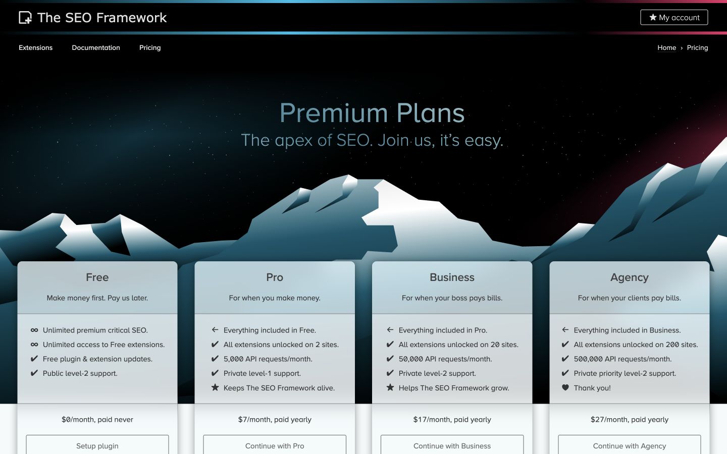 Tsf public page shown at a desktop viewport