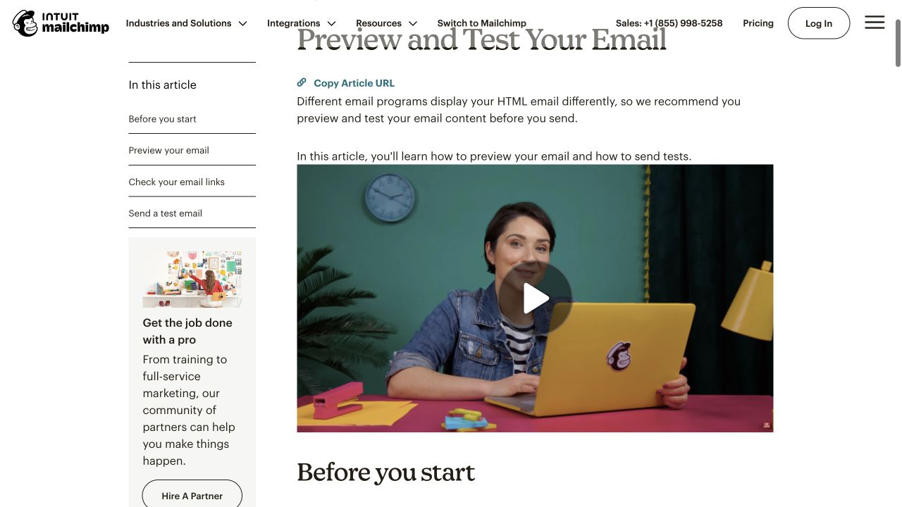 Mailchimp public source page at a desktop viewport