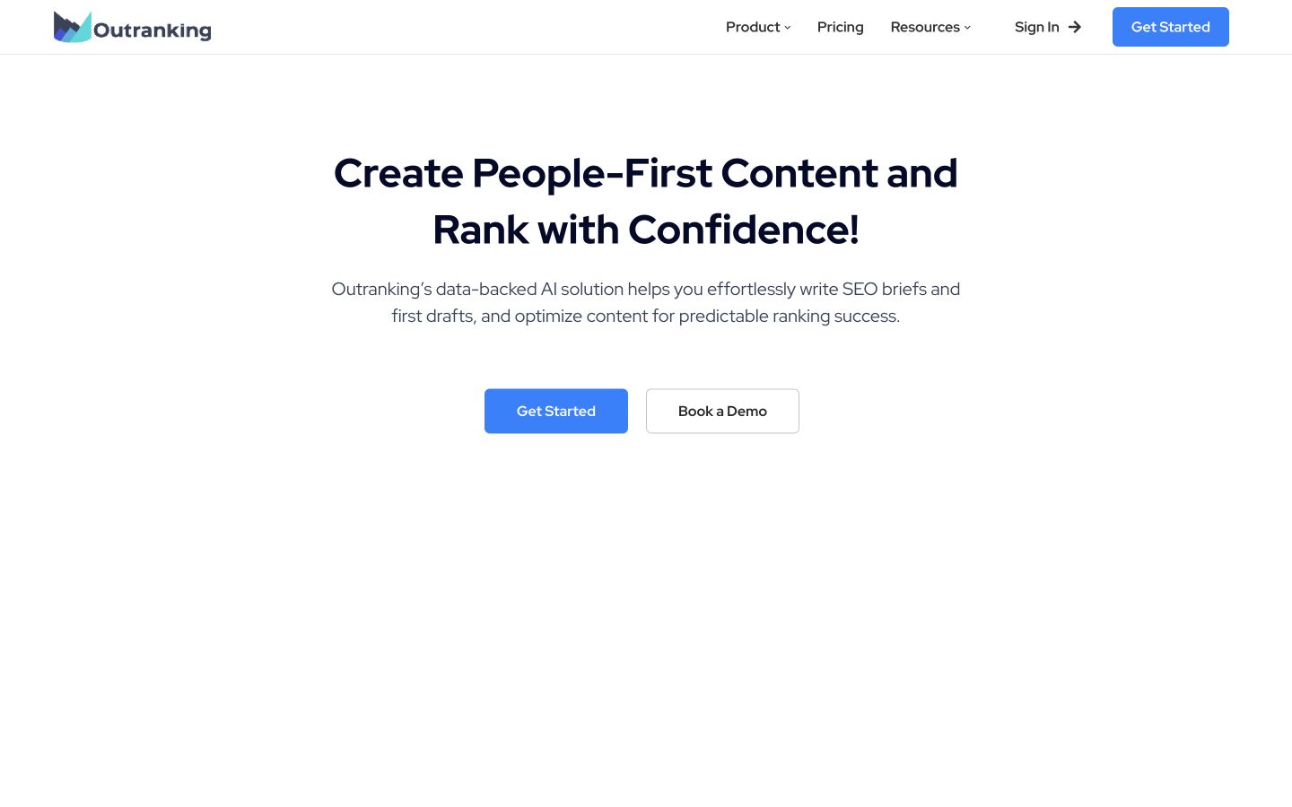 Outranking public product page captured at a desktop viewport