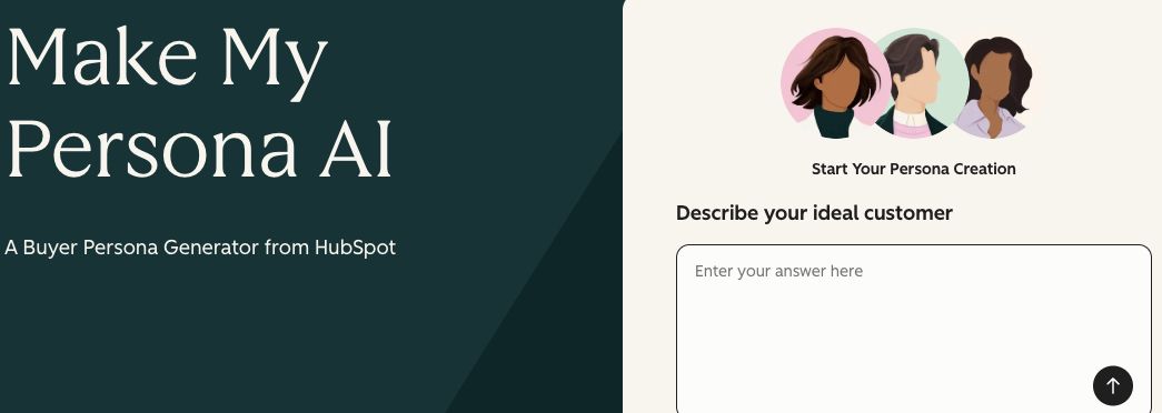 HubSpot Make My Persona page with an ideal-customer description field