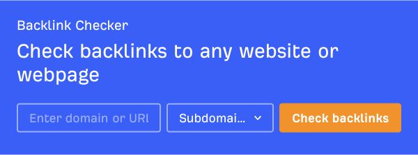 Ahrefs backlink guide with an embedded Backlink Checker domain field