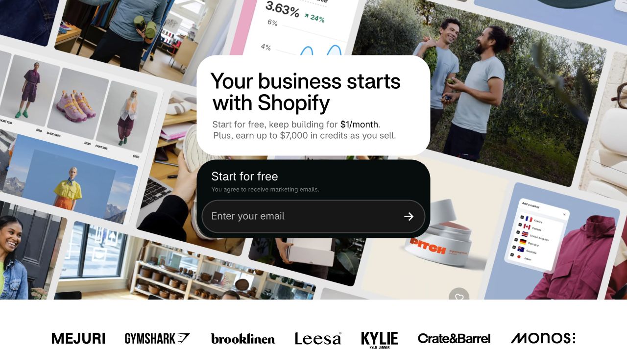 Shopify’s desktop trial entry