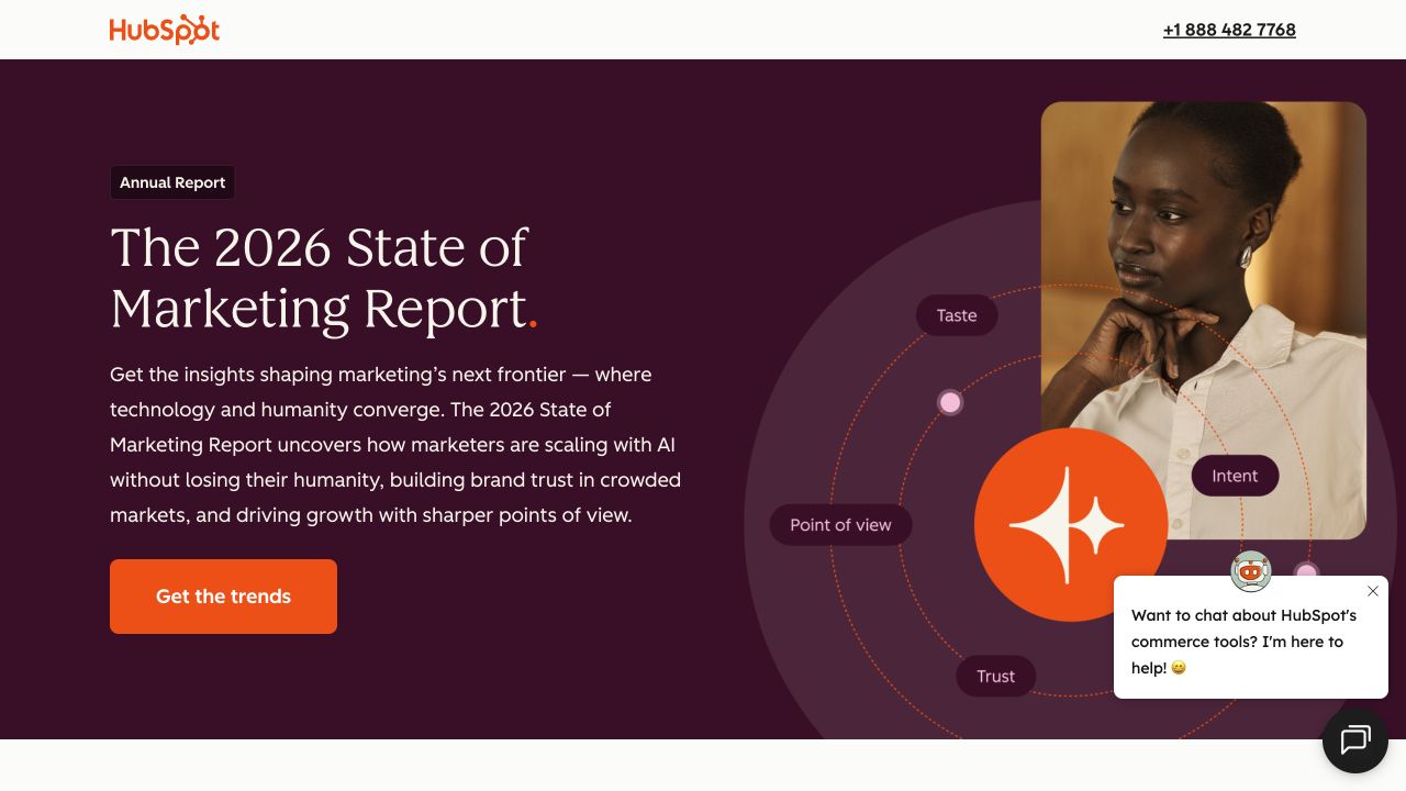 HubSpot's desktop marketing report offer