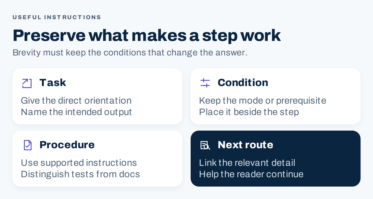 Four ways to make an instruction more useful